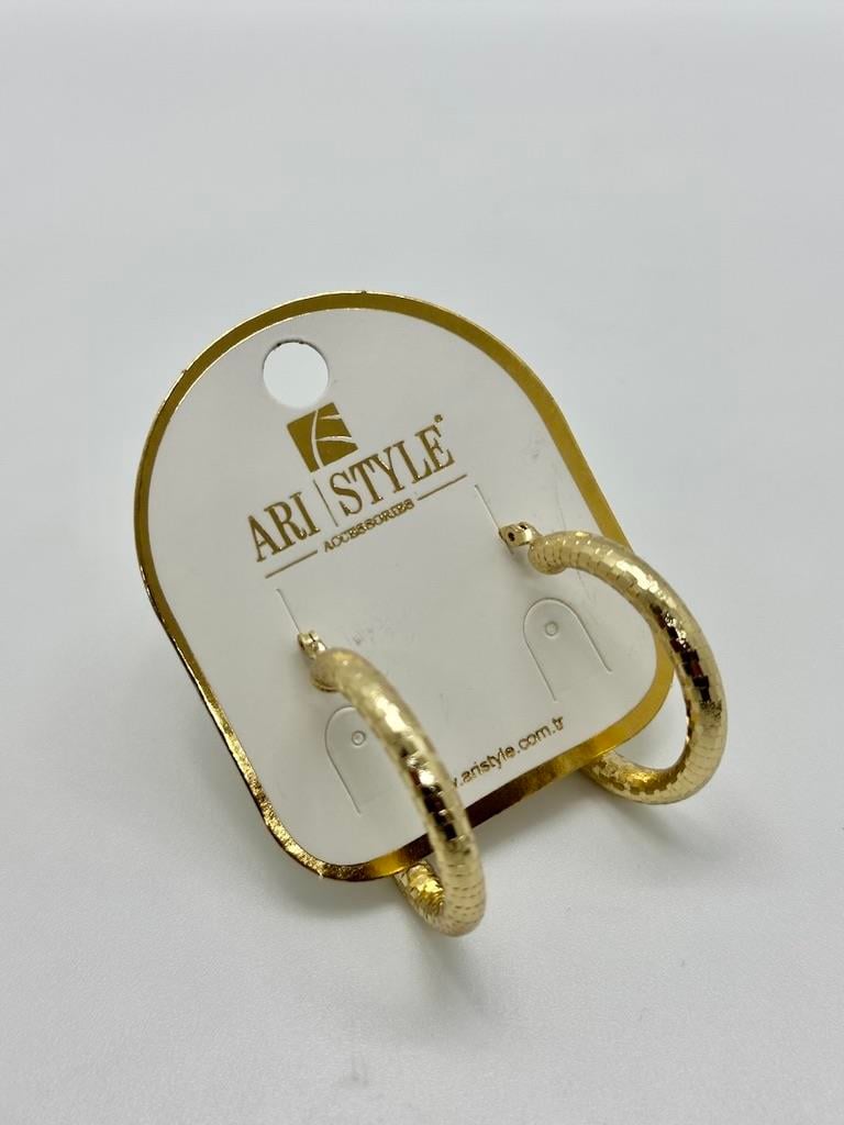 14K Altın Kaplama Taşlı Küpe BZ0237