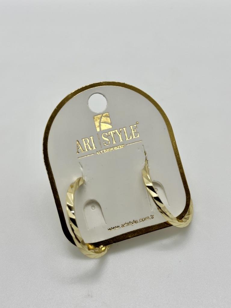 14K Altın Kaplama Taşlı Küpe BZ0238