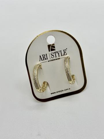 14K Altın Kaplama Taşlı Küpe BZ0244