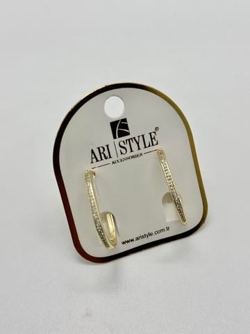 14K Altın Kaplama Taşlı Küpe BZ0246
