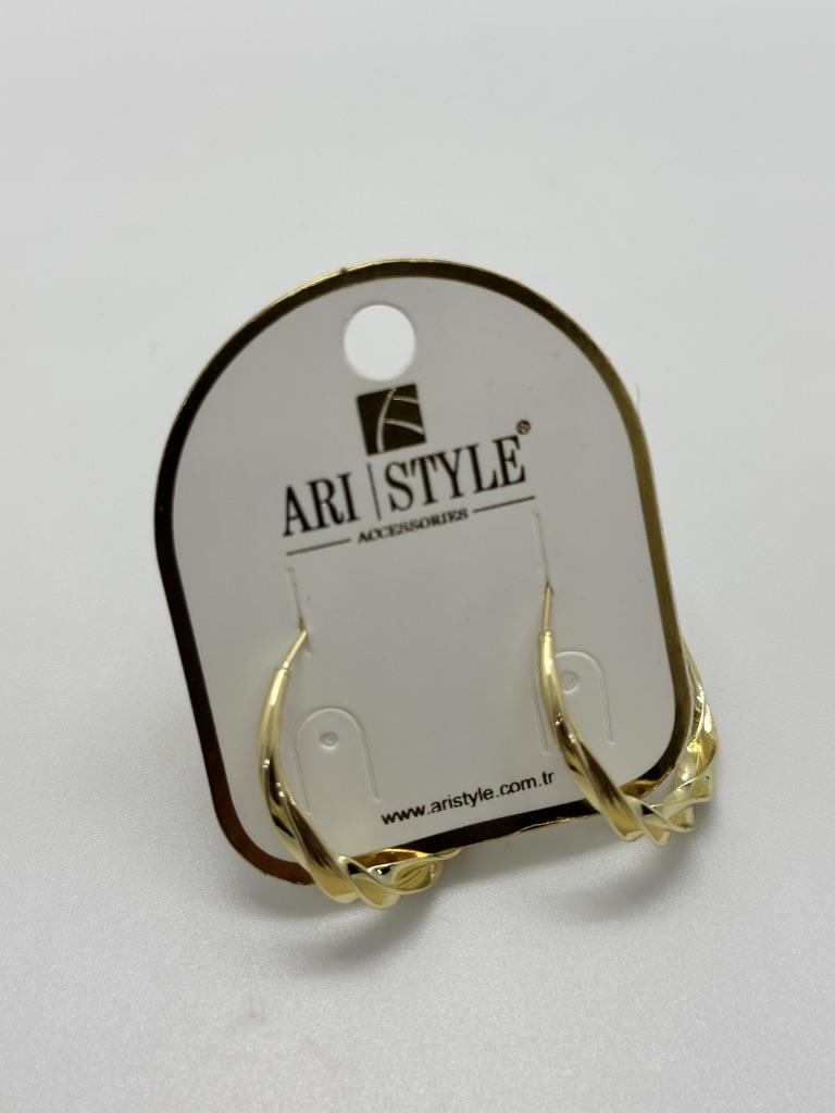 14K Altın Kaplama Taşlı Küpe BZ0252