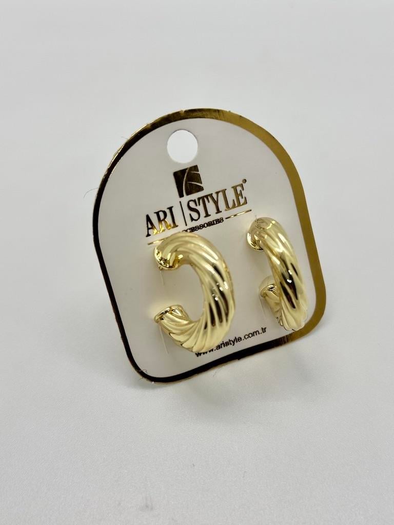 14K Altın Kaplama Taşlı Küpe BZ0275
