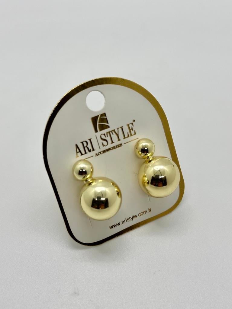 14K Altın Kaplama Taşlı Küpe BZ0276