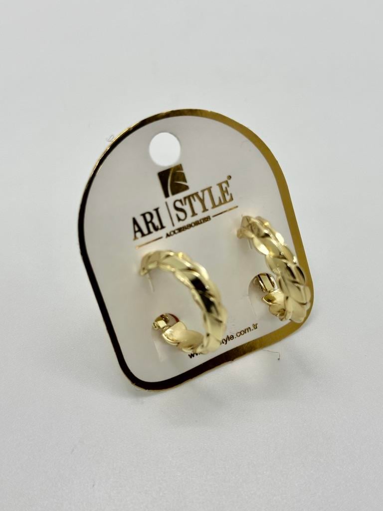 14K Altın Kaplama Taşlı Küpe BZ0280