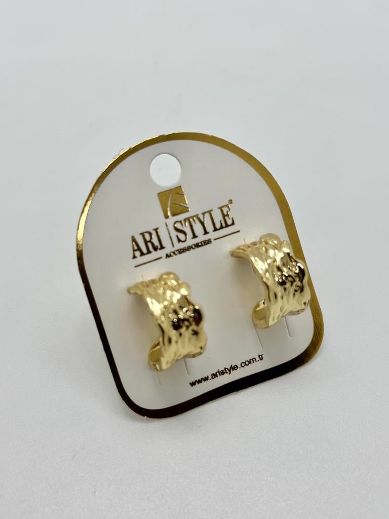 14K Altın Kaplama Taşlı Küpe BZ0282