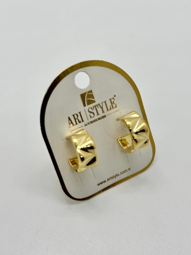 14K Altın Kaplama Taşlı Küpe BZ0284