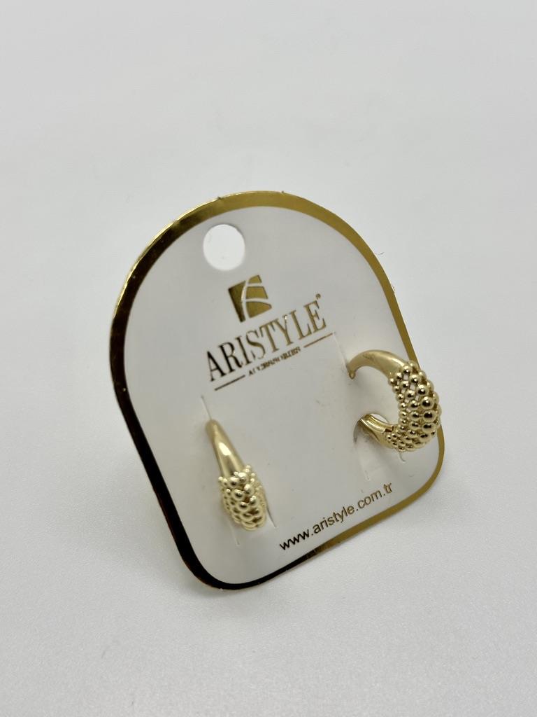 14K Altın Kaplama Taşlı Küpe BZ0290