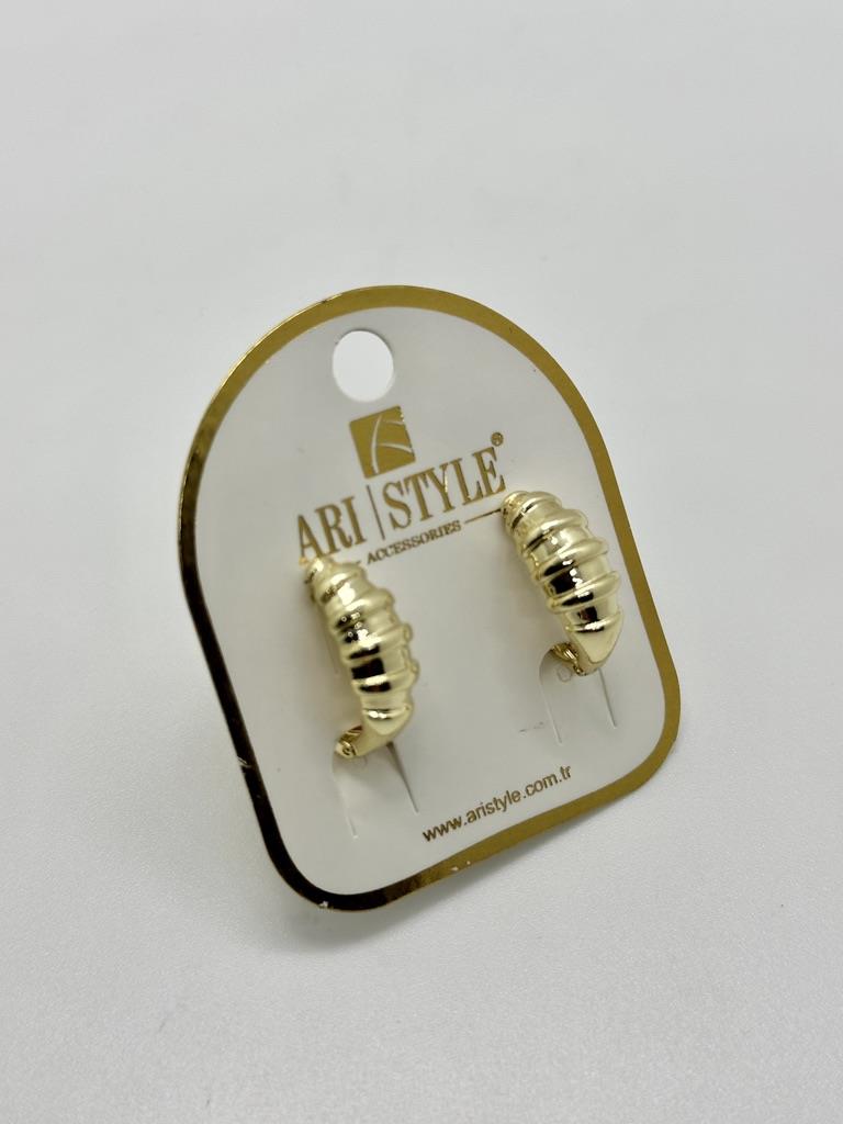 14K Altın Kaplama Taşlı Küpe BZ0296