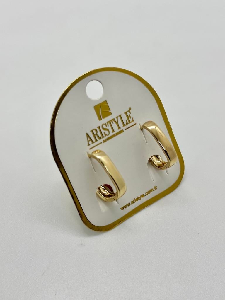 14K Altın Kaplama Taşlı Küpe BZ0308