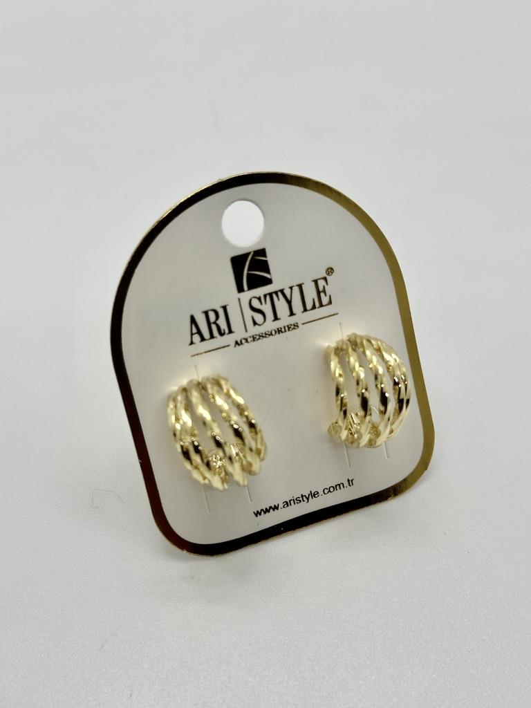 14K Altın Kaplama Taşlı Küpe BZ0324