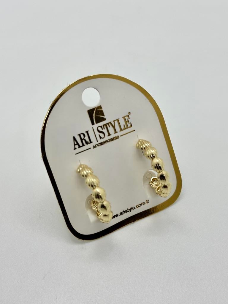 14K Altın Kaplama Taşlı Küpe BZ0325