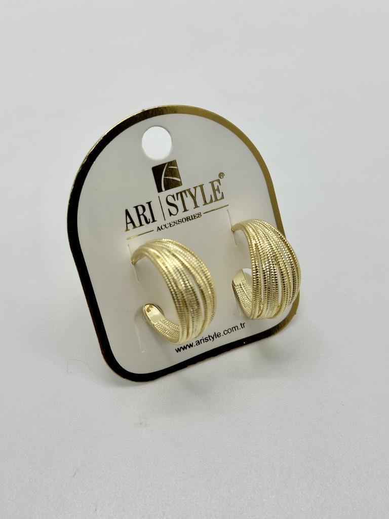 14K Altın Kaplama Taşlı Küpe BZ0331