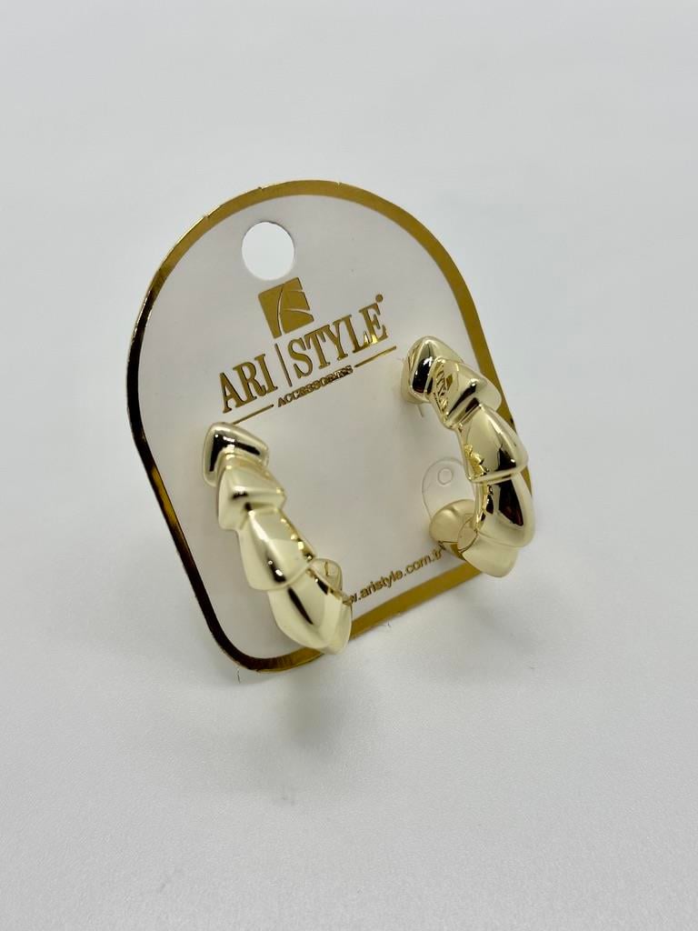 14K Altın Kaplama Taşlı Küpe BZ0341