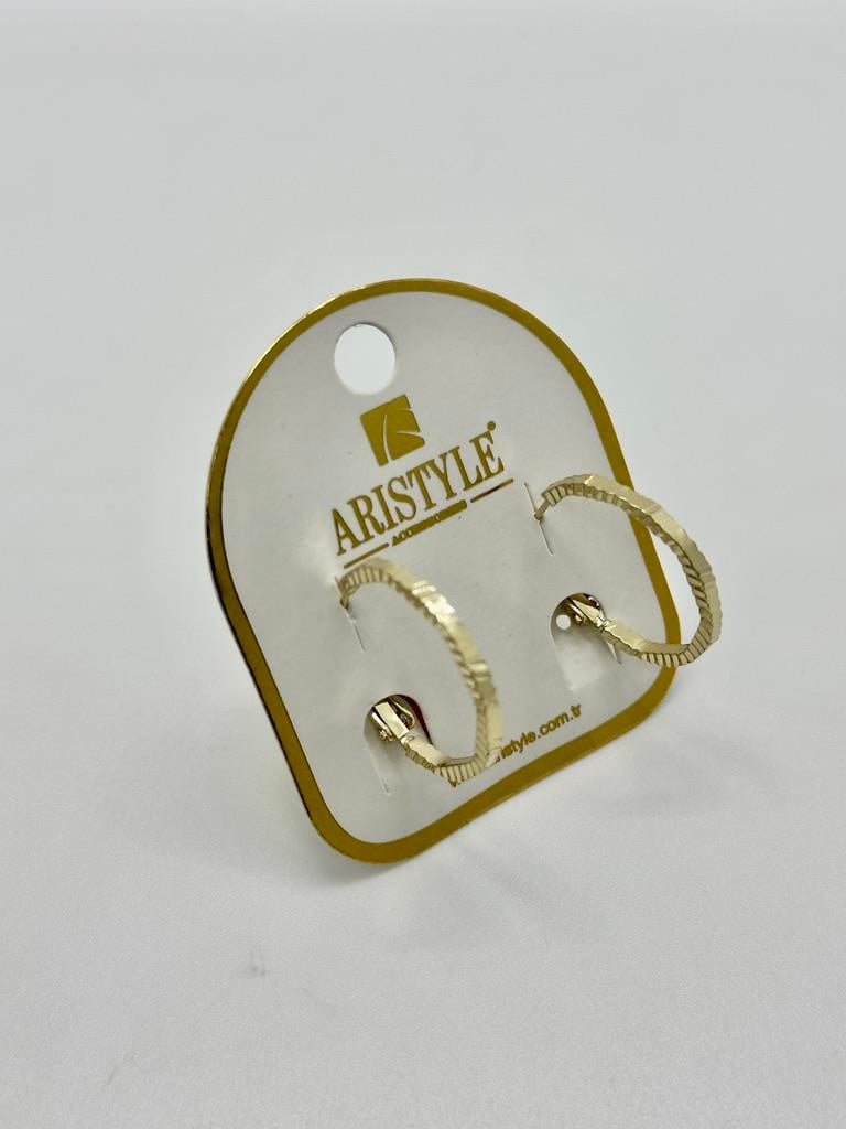 14K Altın Kaplama Taşlı Küpe BZ0351