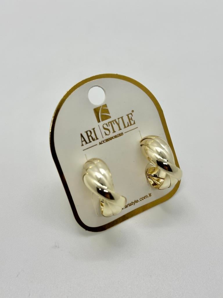 14K Altın Kaplama Taşlı Küpe BZ0364