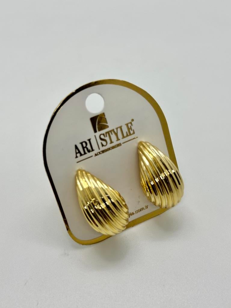 14K Altın Kaplama Taşlı Küpe BZ0367