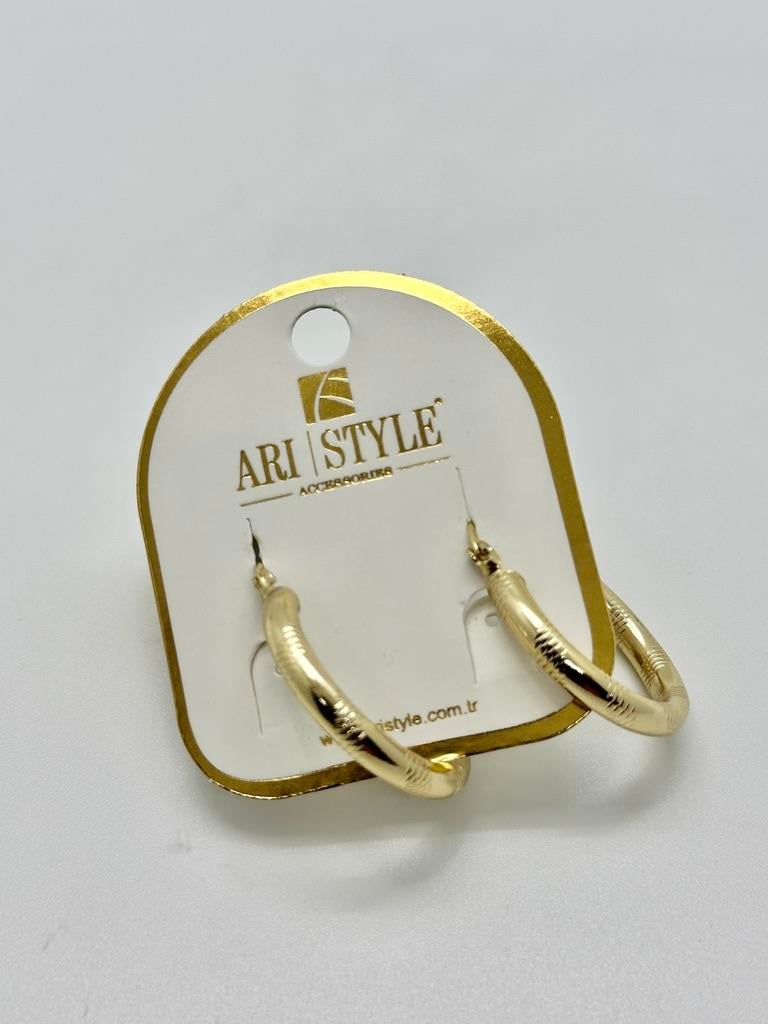 14K Altın Kaplama Taşlı Küpe BZ0373