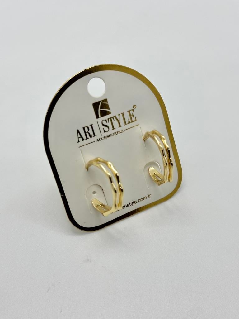 14K Altın Kaplama Taşlı Küpe BZ0376