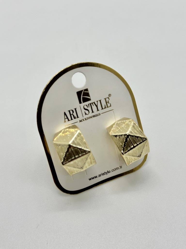 14K Altın Kaplama Taşlı Küpe BZ0390