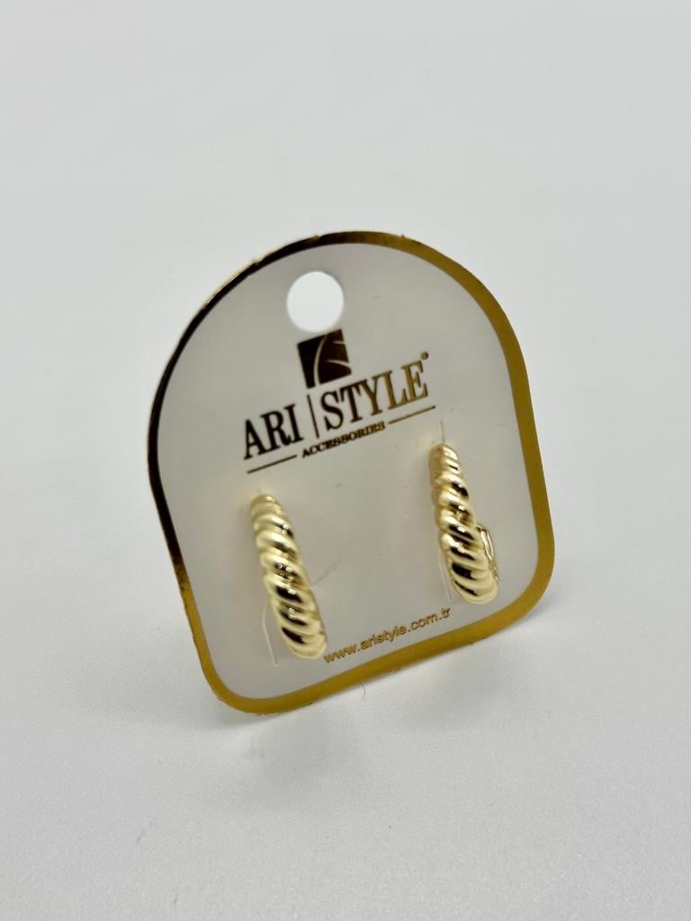 14K Altın Kaplama Taşlı Küpe BZ0393