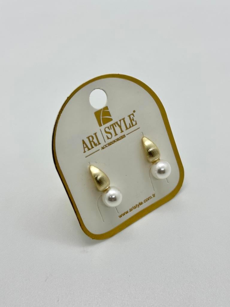 14K Altın Kaplama Taşlı Küpe BZ0412