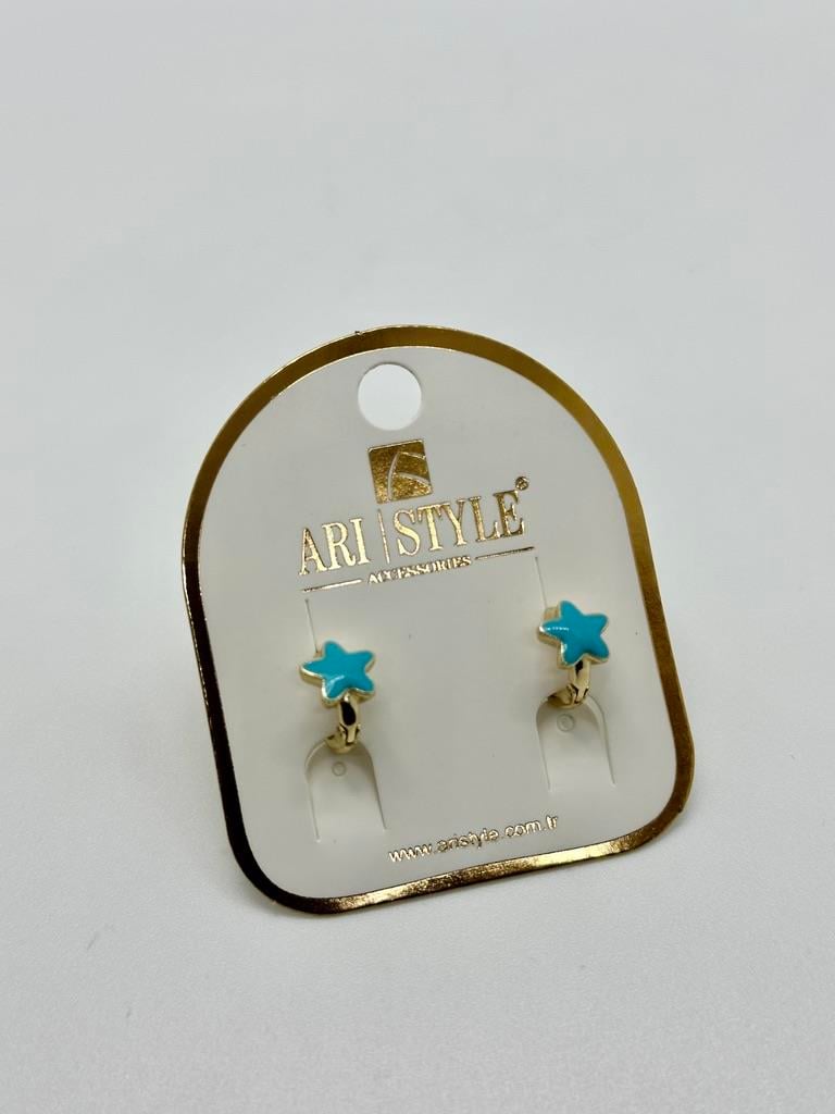 14K Altın Kaplama Taşlı Küpe BZ0422