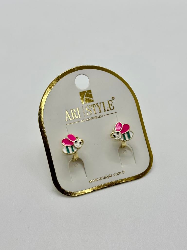 14K Altın Kaplama Taşlı Küpe BZ0426