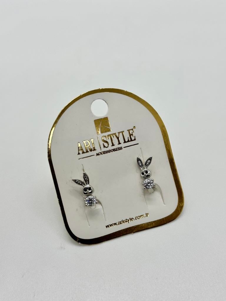 14K Altın Kaplama Taşlı Küpe BZ0429