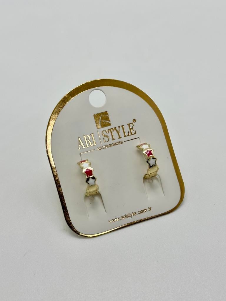 14K Altın Kaplama Taşlı Küpe BZ0431