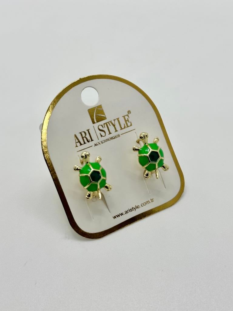 14K Altın Kaplama Taşlı Küpe BZ0434