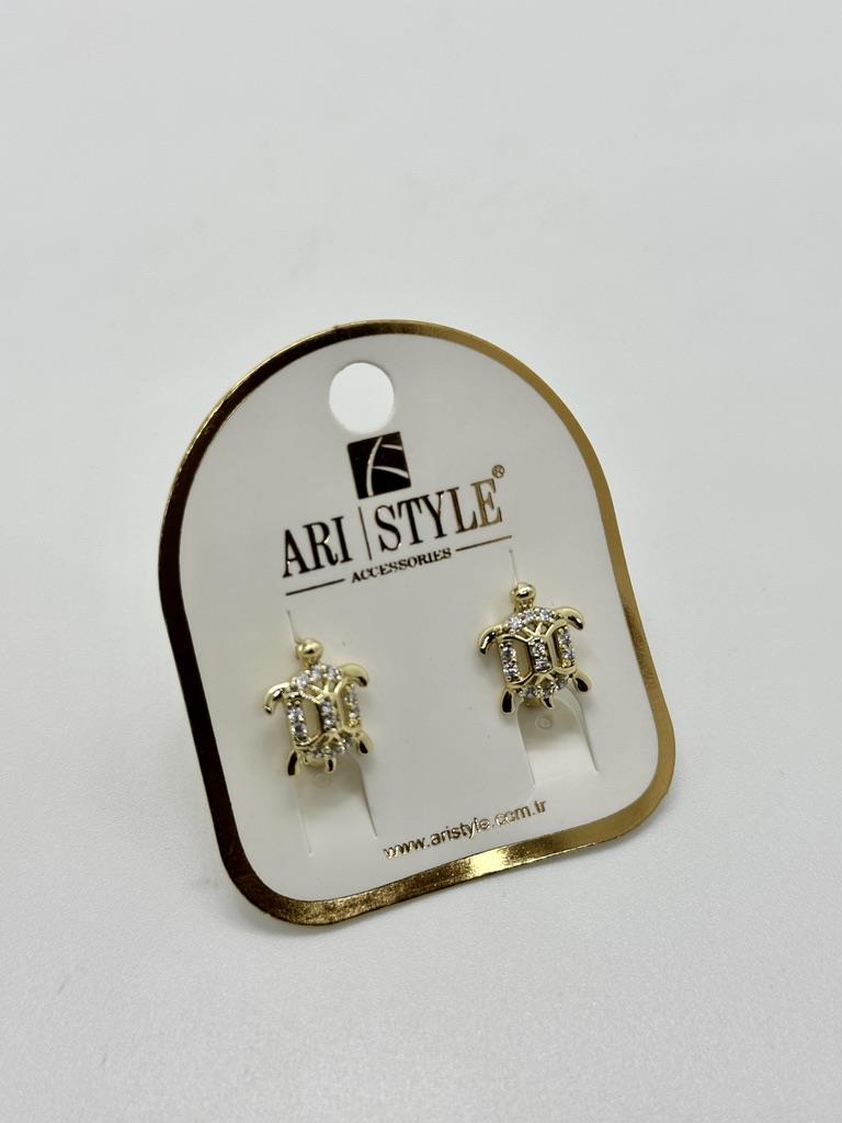 14K Altın Kaplama Taşlı Küpe BZ0438