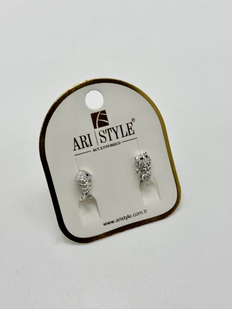 14K Altın Kaplama Taşlı Küpe BZ0440