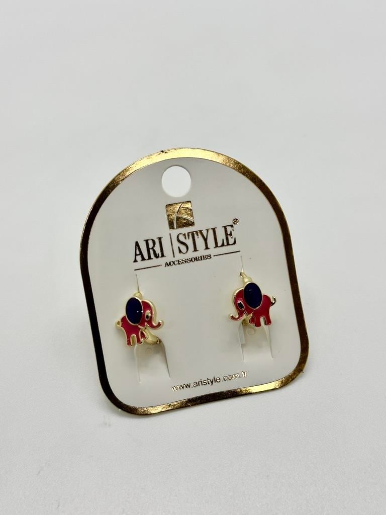 14K Altın Kaplama Taşlı Küpe BZ0442