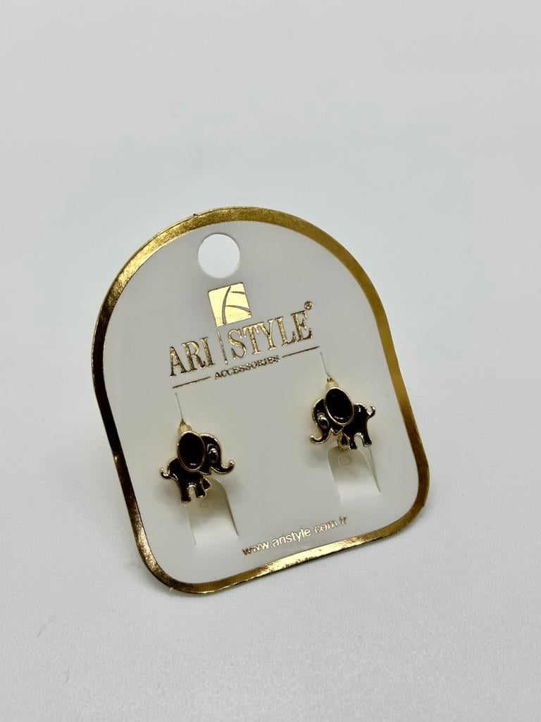 14K Altın Kaplama Taşlı Küpe BZ0443