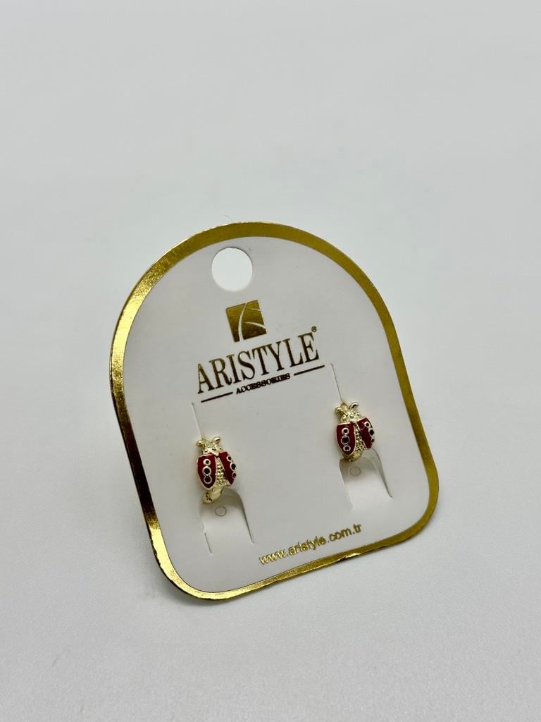 14K Altın Kaplama Taşlı Küpe BZ0446