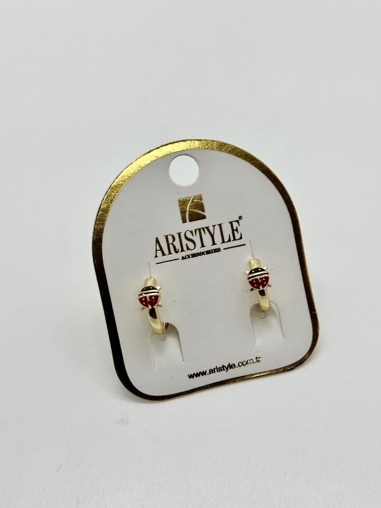 14K Altın Kaplama Taşlı Küpe BZ0447