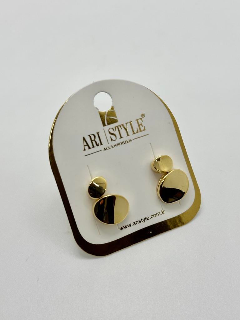 14K Altın Kaplama Taşlı Küpe BZ0480