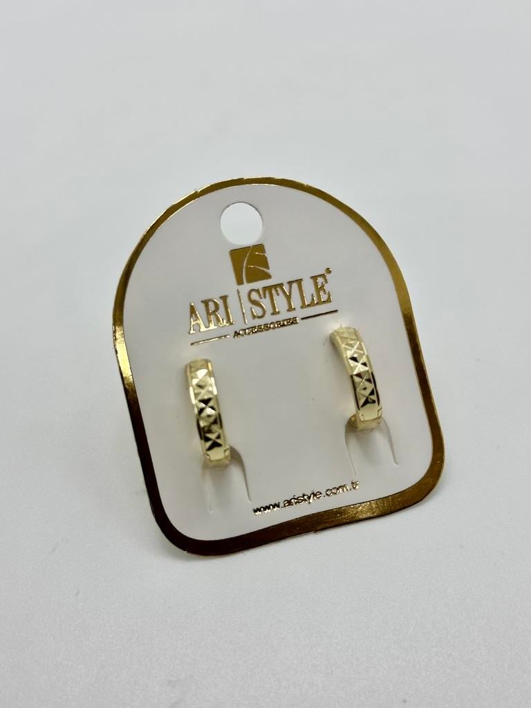 14K Altın Kaplama Taşlı Küpe BZ0487