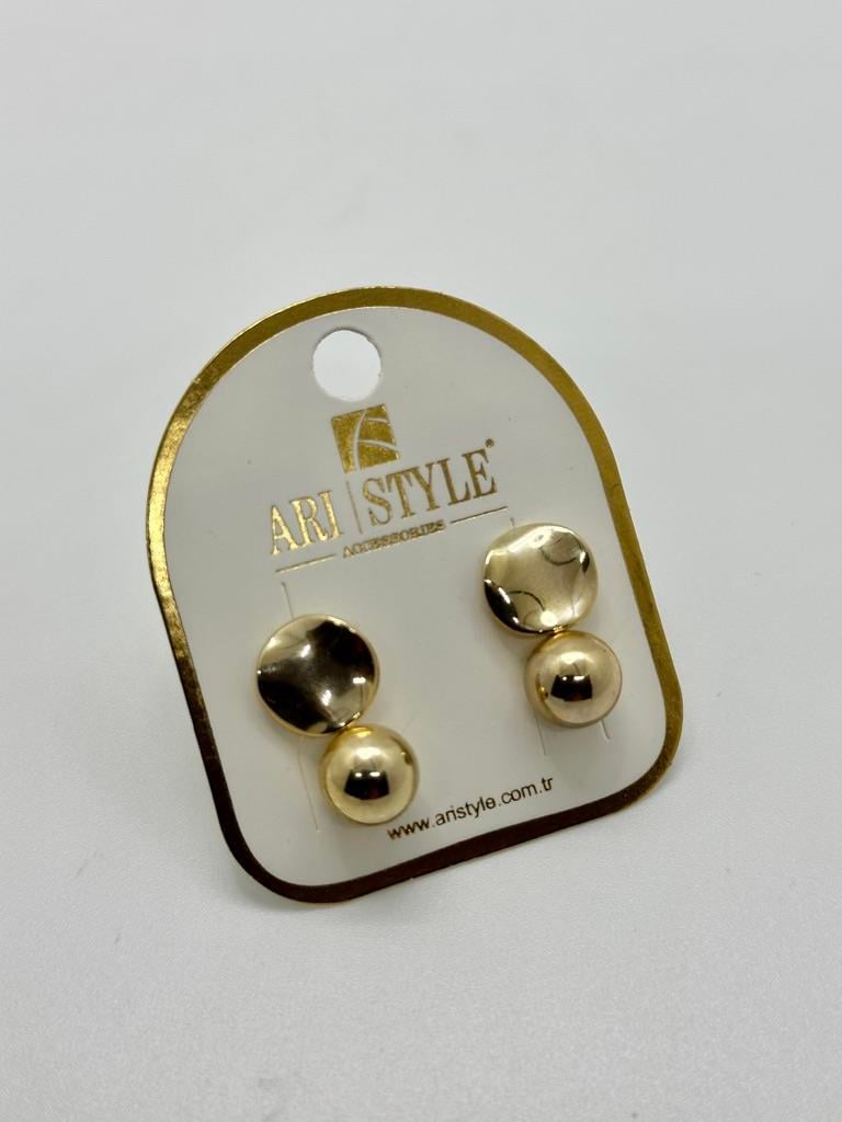 14K Altın Kaplama Taşlı Küpe BZ0497