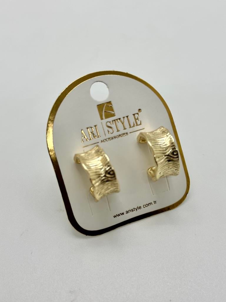 14K Altın Kaplama Taşlı Küpe BZ0498