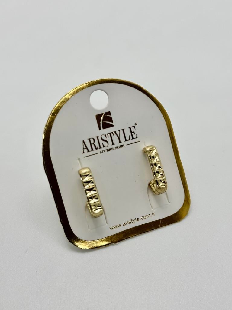 14K Altın Kaplama Taşlı Küpe BZ0511