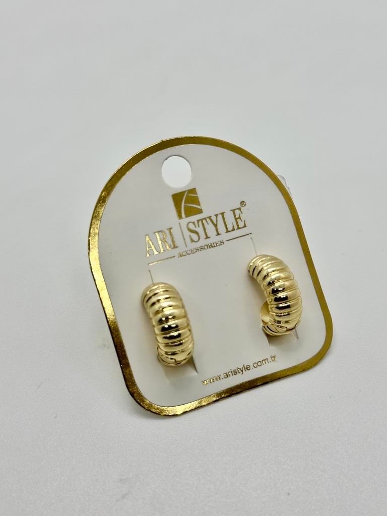 14K Altın Kaplama Taşlı Küpe BZ0514