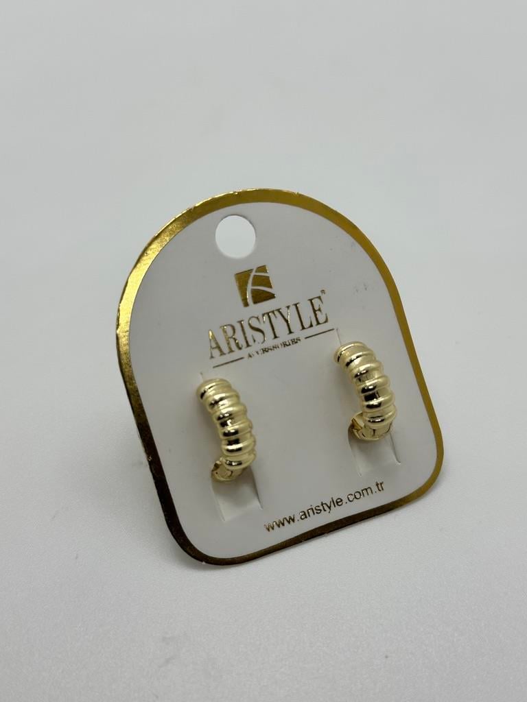 14K Altın Kaplama Taşlı Küpe BZ0520