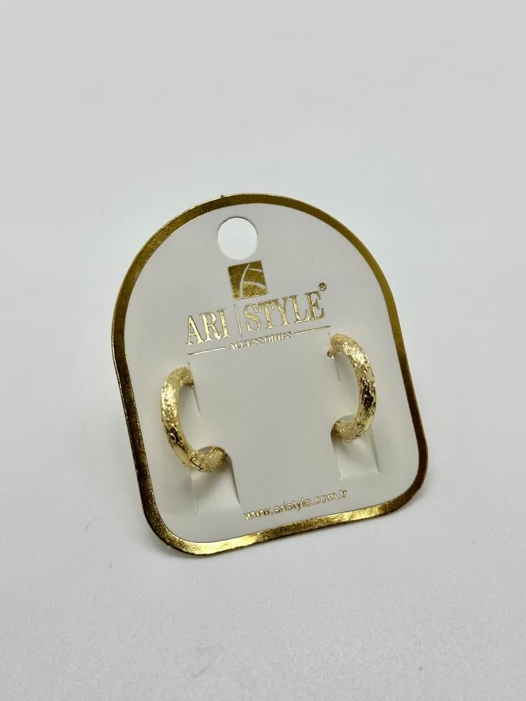 14K Altın Kaplama Taşlı Küpe BZ0528