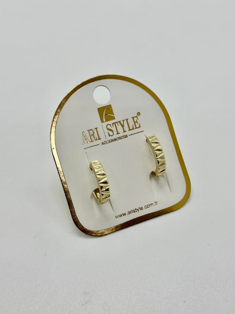 14K Altın Kaplama Taşlı Küpe BZ0546