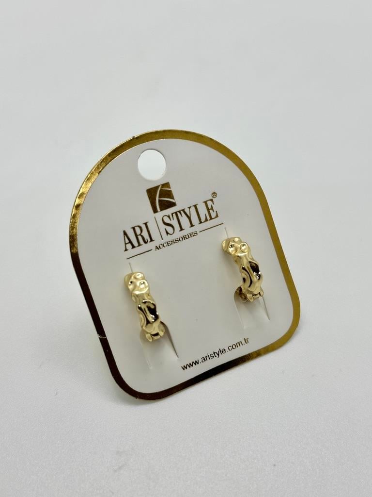 14K Altın Kaplama Taşlı Küpe BZ0557