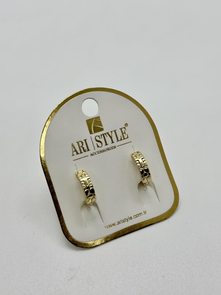 14K Altın Kaplama Taşlı Küpe BZ0563
