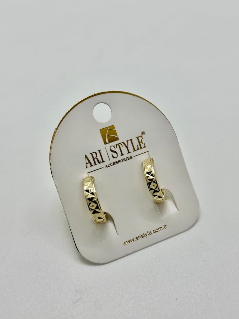 14K Altın Kaplama Taşlı Küpe BZ0564
