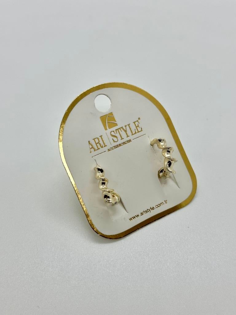 14K Altın Kaplama Taşlı Küpe BZ0576