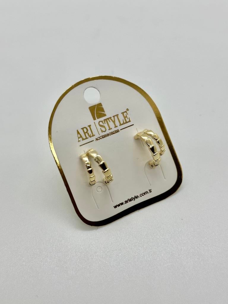 14K Altın Kaplama Taşlı Küpe BZ0582